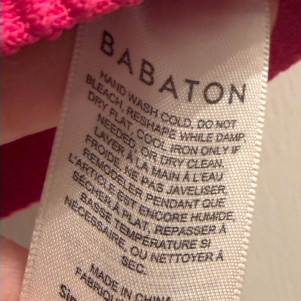 Babaton Fuchsia Sculpt Knit Crop Top PTP 11.5” - Picture 4 of 5